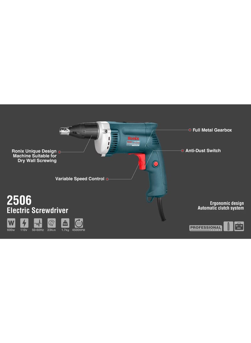 RONIX Electric Dry Wall screwdriver 600w # 2506 - Image 4